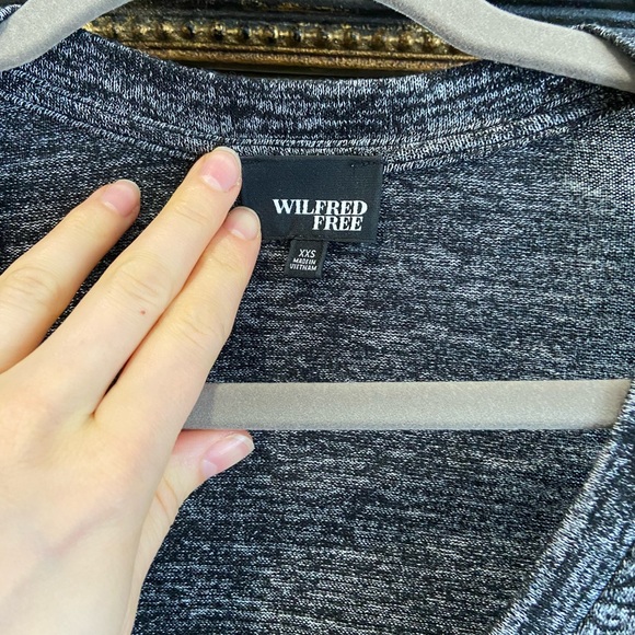 Wilfred Free long sleeve knit black/dark grey heathered dress - Picture 4 of 8